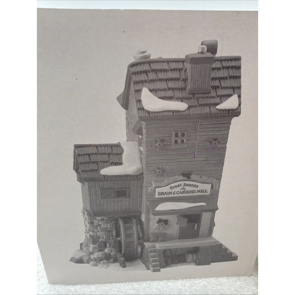 Dept 56 Dickens Village Great Denton Grain & Carding Mill Lighted Building & Box